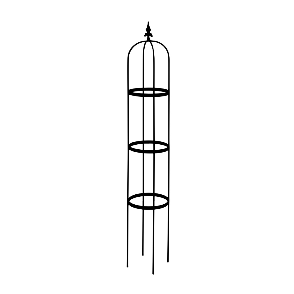 Tvarované 3D opory - Opora/obelisk MUONIO kulatá se špicí kovová 125/150/175/200/140cm