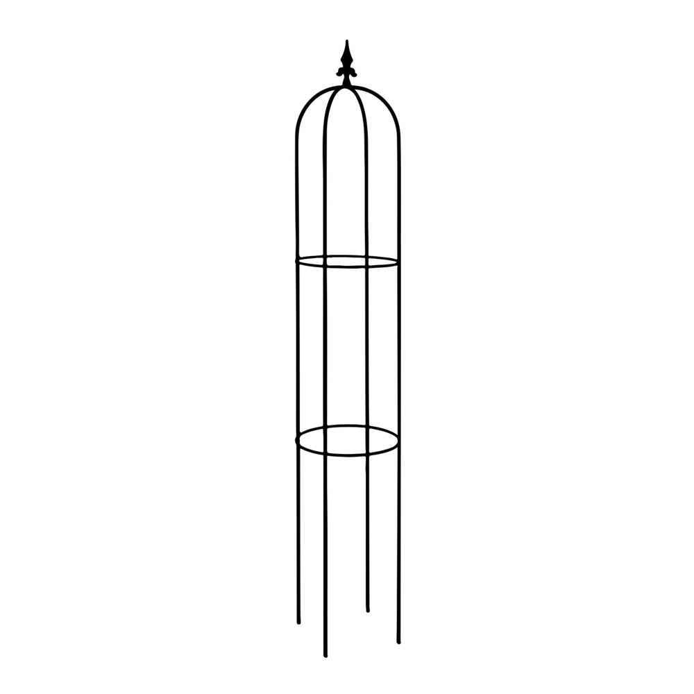 Tvarované 3D opory - Opora/obelisk SEMANI kulatá se špicí kovovová 100/150/200cm
