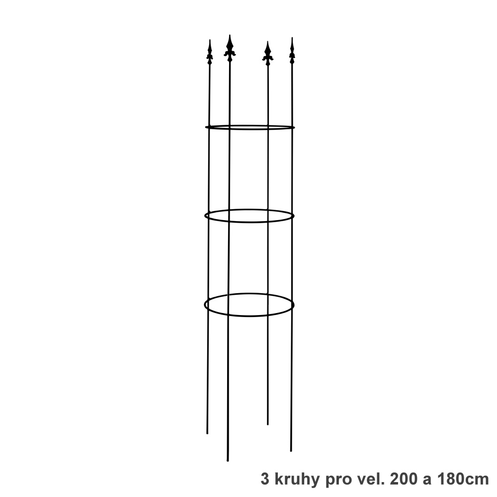 Opora pro rostliny FEMUNDEN kruhová kovová 130/160/180/200cm-1
