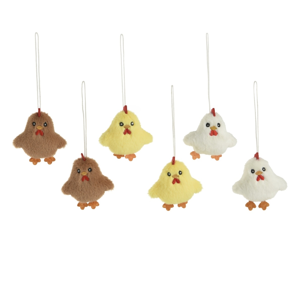 Velikonoční ozdoby - Ozdoba polyesterové kuře mix 7cm
