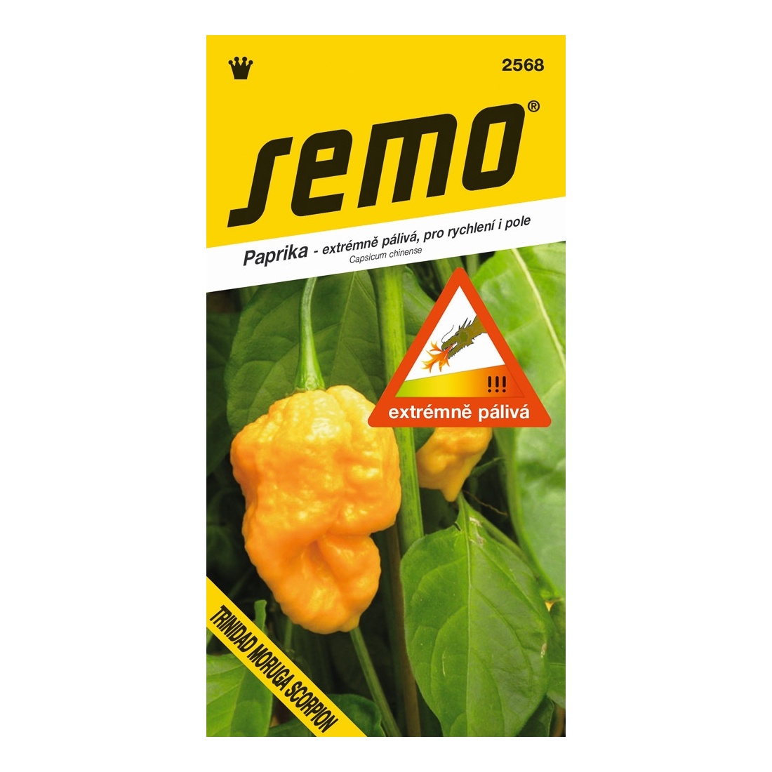 Osivo chilli papriček - Paprika Trinidad Moruga Scorpion Yellow pálivá