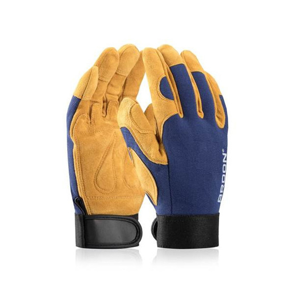 Zahradnické rukavice - Rukavice AUGUST® kombinované kůže/polyester vel.8