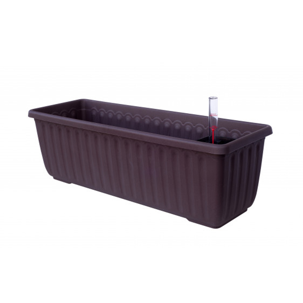 Truhlíky - Samozavlažovací truhlík SIESTA LUX 60cm čokoláda
