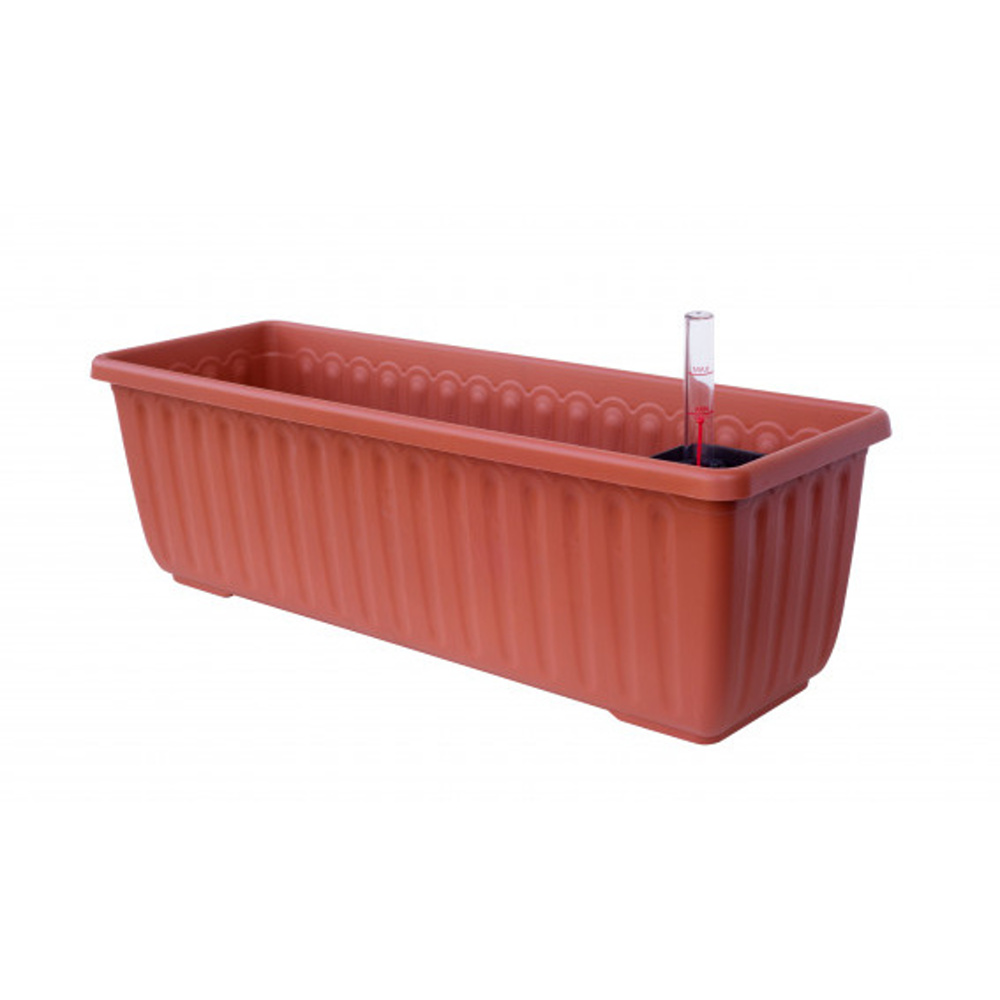 Plastové samozavlažovací truhlíky - Samozavlažovací truhlík SIESTA LUX 80cm terakota