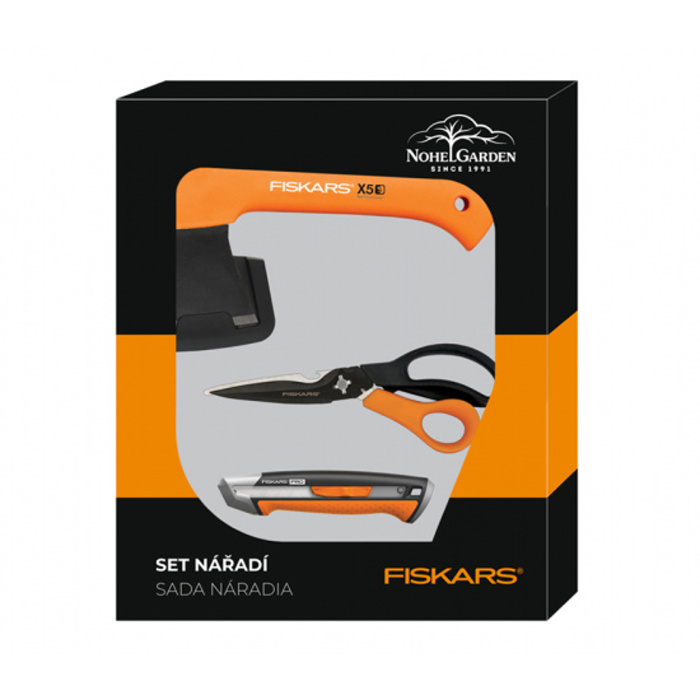 Sekery - Set pro kutily Fiskars - nůžky + sekera + nůž odlamovací 3ks