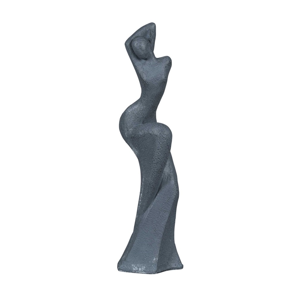 Dekorační figurky postav - Socha ELLA fiberclay tm.šedá 50cm