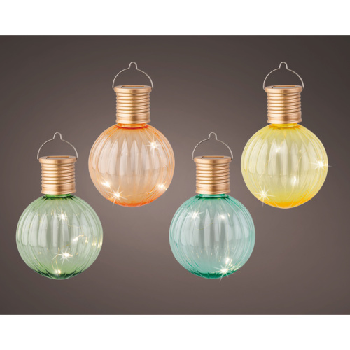 Venkovní osvětlení - Solární žárovka 4LED, mix 11cm