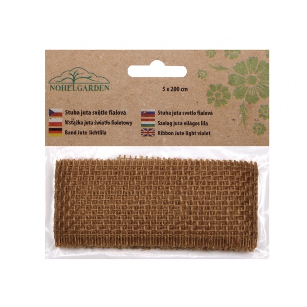 Stuhy, vlákna a lýka - Stuha jutová hnědá 2m