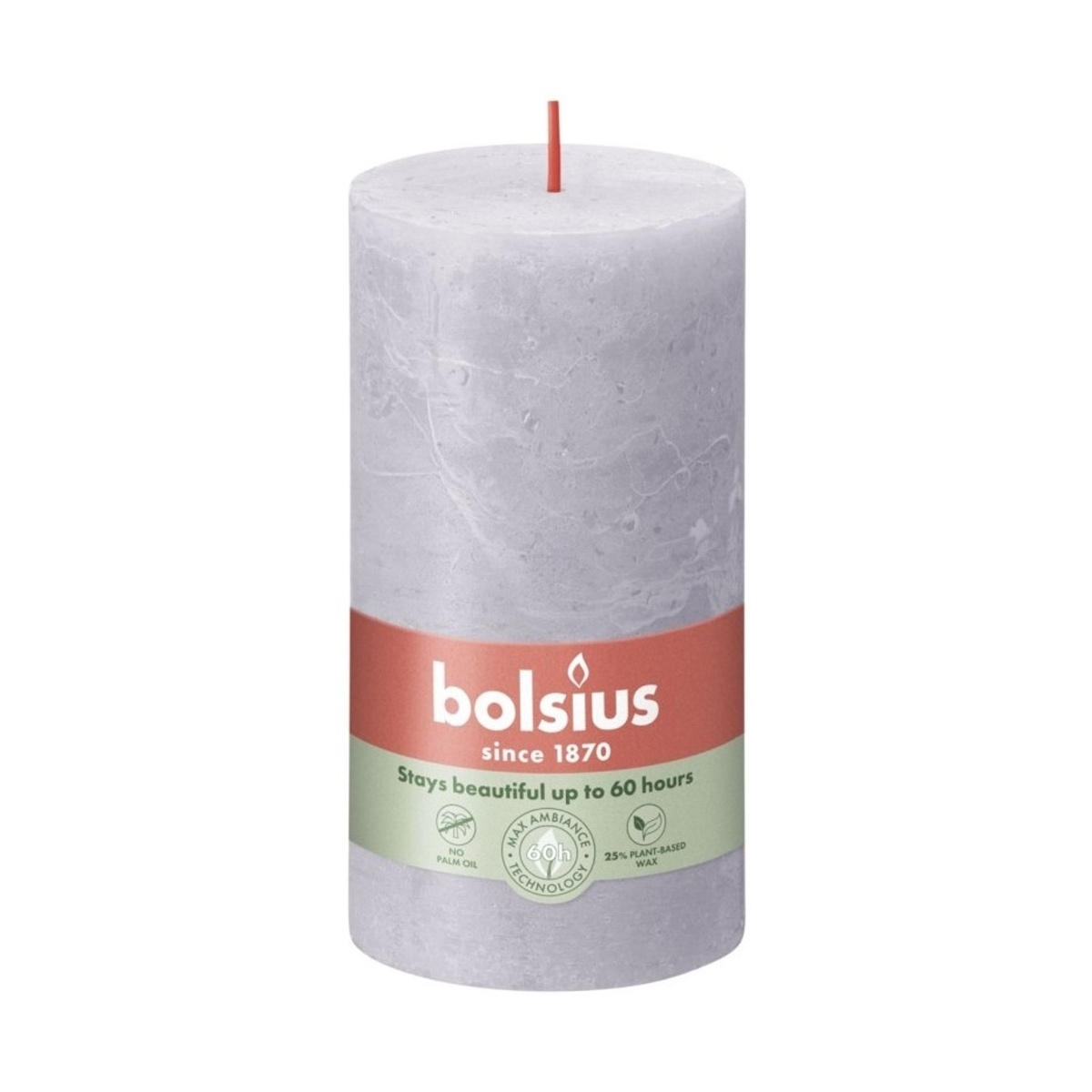 Svíčky Bolsius - Svíčka válcová Bolsius RUSTIC SHINE sv.fialová 13cm