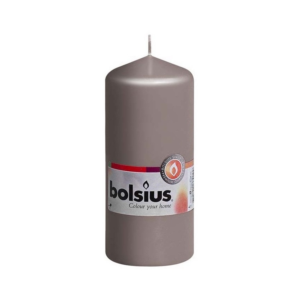 Svíčky Bolsius - Svíčka válcová RAL BOLSIUS šedá 15cm