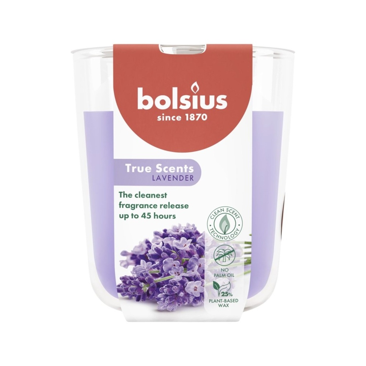Svíčky Bolsius ve skle - Svíčka vonná ve skle BOLSIUS True Scents Lavender 9,7cm