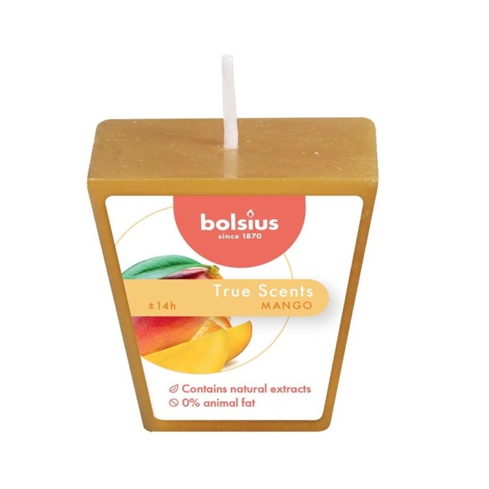 Votivy Bolsius - Svíčka vonná votiv BOLSIUS Mango 4,8cm