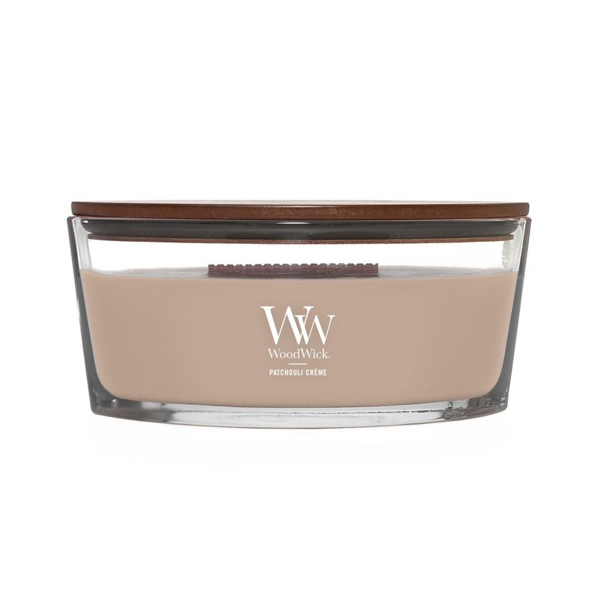 Svíčky WoodWick oválné - Svíčka WoodWIck oválná Patchouli Creme