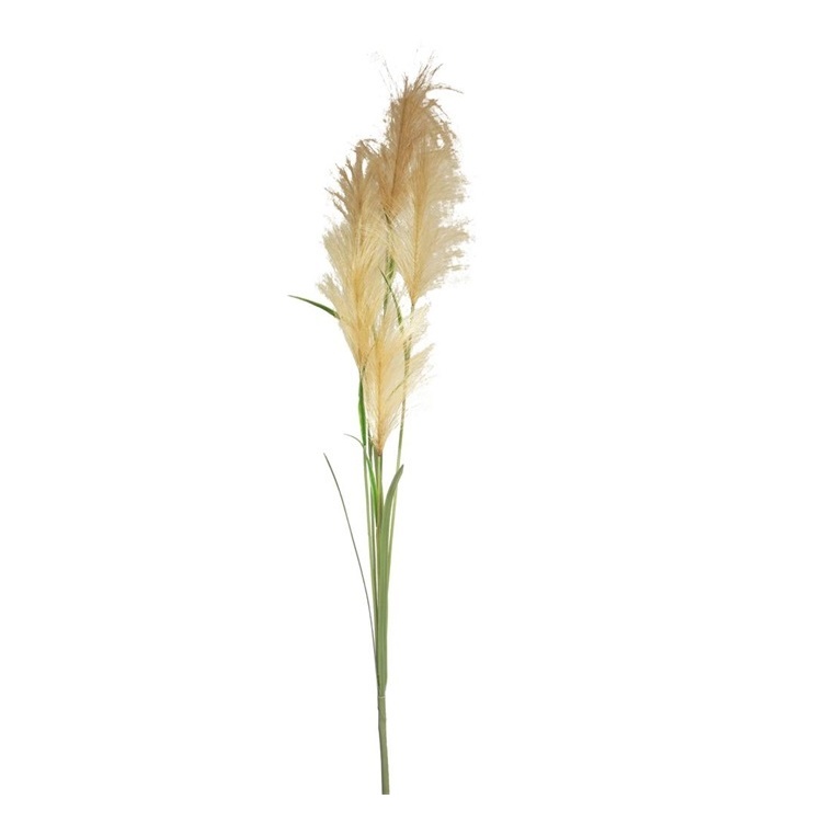 Podzimní umělé květiny - Tráva Cortaderia s květem řezaná umělá hnědá 145cm