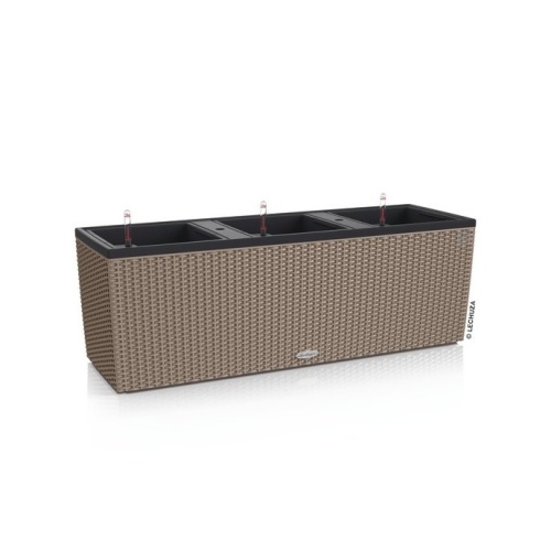 Plastové samozavlažovací truhlíky - Truhlík BALCONERA TRIO komplet set písková 100cm