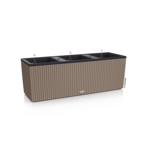 Plastové samozavlažovací truhlíky - Truhlík BALCONERA TRIO komplet set písková 130cm