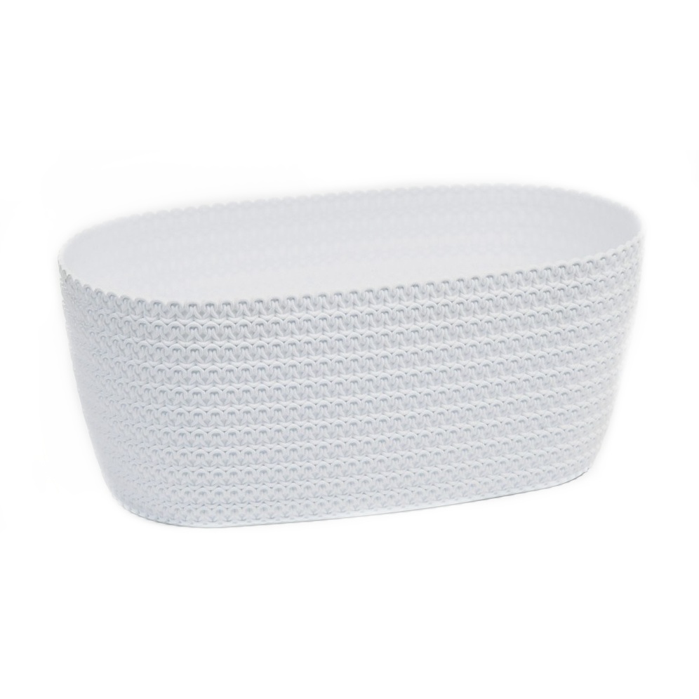 Plastové obaly - Truhlík JERSEY plast bílá 38cm