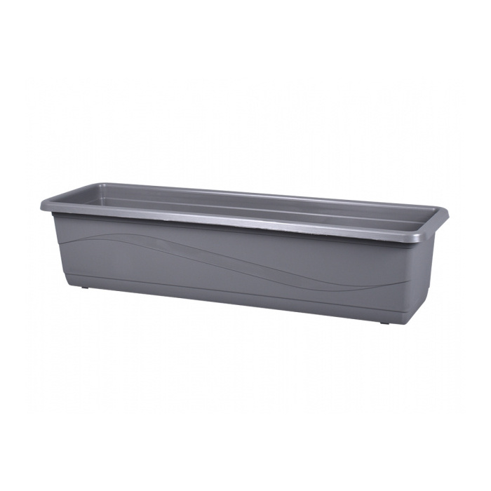 Truhlíky - Truhlík LOBELIA MODERN plast mat šedá 40cm