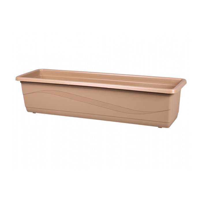 Truhlíky - Truhlík LOBELIA MODERN plast mat sv.hnědá 40cm