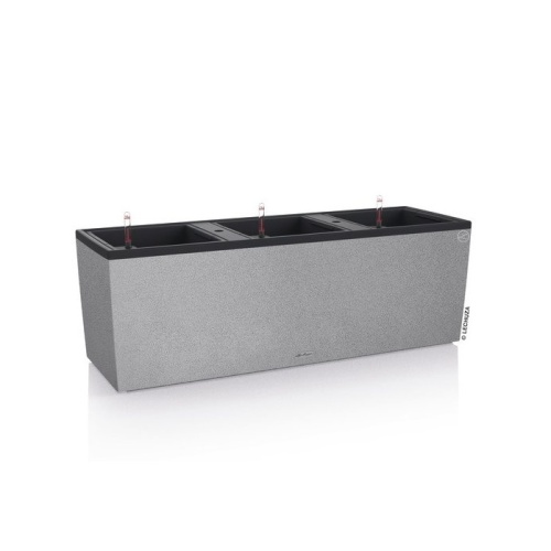 Plastové samozavlažovací truhlíky - Truhlík TRIO Stone komplet set šedá 100cm