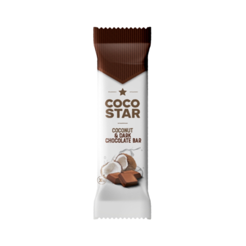 Sušené ovoce a plody - Tyčinka ovocná COCO STAR kokos a hořká čokoláda 30g