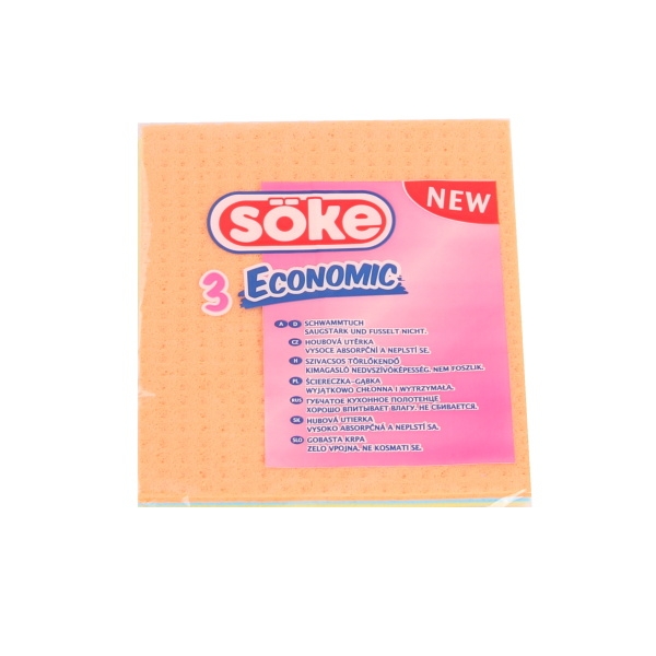 Domácí potřeby - Utěrka houbová 3ks mix