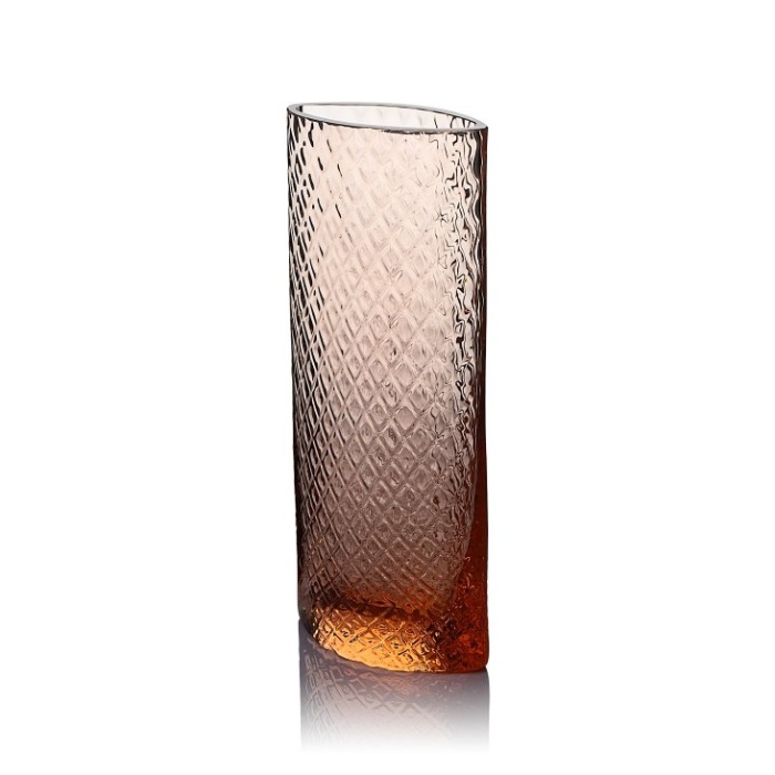 Skloglass - Váza skleněná LILIE sv.růžová 30cm