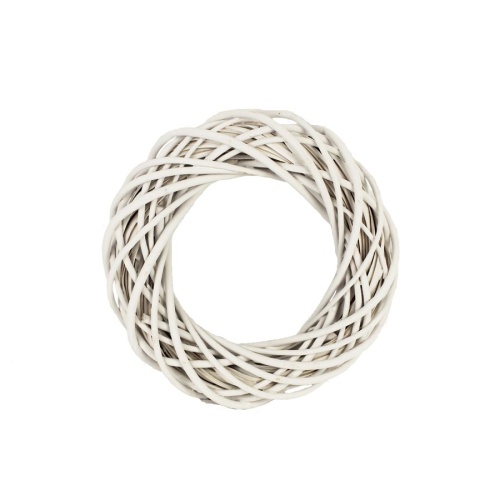 Věnce - Věnec  proutí bílá 30cm