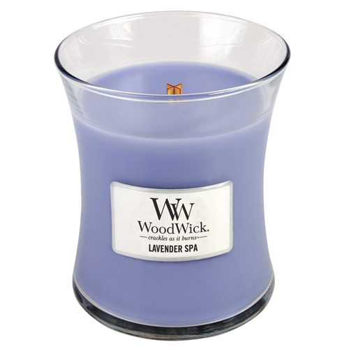 Svíčky WoodWick - Vonná svíčka WoodWick Levandulová lázeň 275g