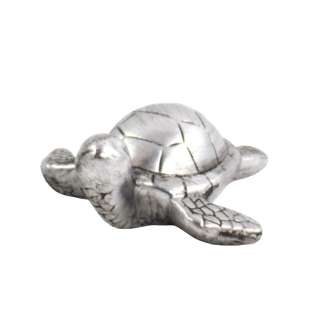 Keramické dekorace - Želva porcelán stříbrná 15cm