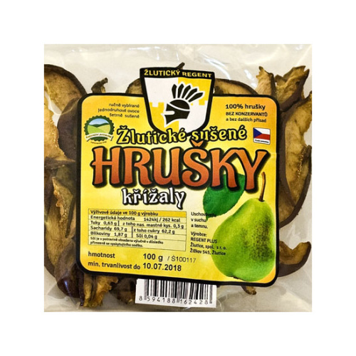 Sušené ovoce a plody - Žlutické sušené křížaly hrušek 100g